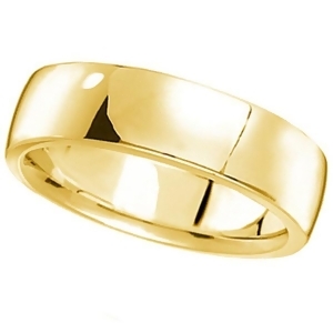 Men's Wedding Ring Low Dome Comfort-Fit in 18k Yellow Gold 6mm - All