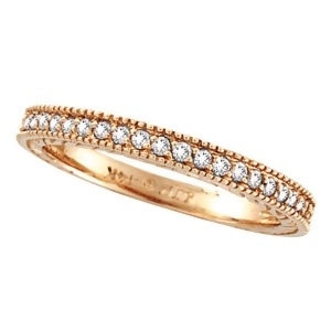 Diamond Eternity Wedding Ring Band in 14K Rose Gold 0.31ctw - All