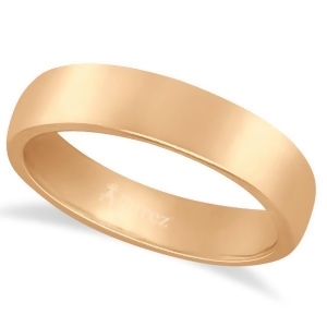 Dome Comfort Fit Wedding Ring Band 18k Rose Gold 4mm - All