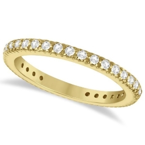 Pave Diamond Eternity Ring Anniversary Band 14K Yellow Gold 0.50ct - All
