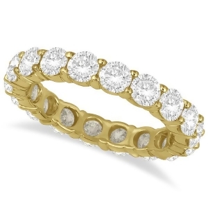 Diamond Eternity Ring Wedding Band 18k Yellow Gold 3.75ct - All