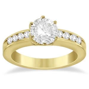 Classic Channel Set Diamond Engagement Ring 18K Yellow Gold 0.30ct - All