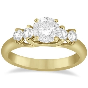 Five Stone Diamond Engagement Ring For Women 14k Yellow Gold 0.40ct - All
