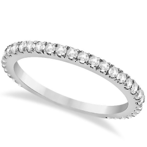 Diamond Eternity Wedding Band for Women 14K White Gold Ring 0.47ct - All