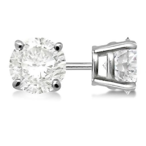 2.00Ct. 4-Prong Basket Diamond Stud Earrings 18kt White Gold H-i Si2-si3 - All