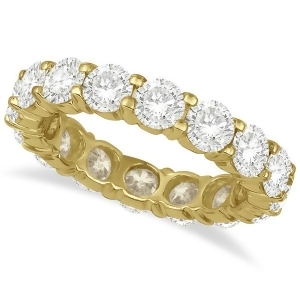 Diamond Eternity Ring Wedding Band 18k Yellow Gold 4.00ct - All