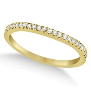 Modern Half-Eternity Diamond Engagement Ring 14k Yellow Gold 0.17ct - All
