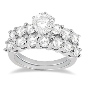 0.65Ct Diamond Engagement Ring with Matching Engagement Band Palladium - All