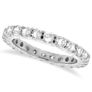 Diamond Eternity Ring Wedding Band 14k White Gold 1.07ctw - All