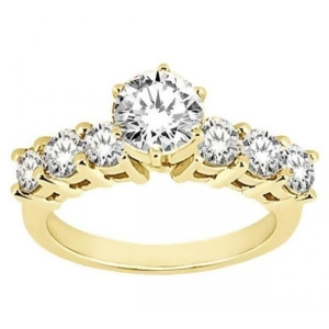 Seven-stone Diamond Engagement Ring in 18k Yellow Gold 0.30 ctw - All