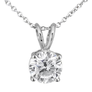 Four Prong Solitaire Pendant Setting in Platinum - All
