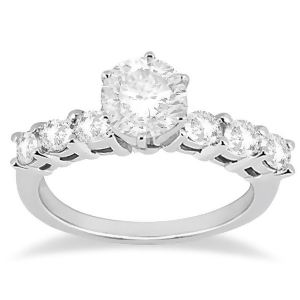 Seven-stone Diamond Engagement Ring in 14k White Gold 0.30 ctw - All