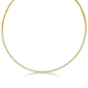 Diamond Choker Tennis Necklace in 14k Yellow Gold 2.31ct - All