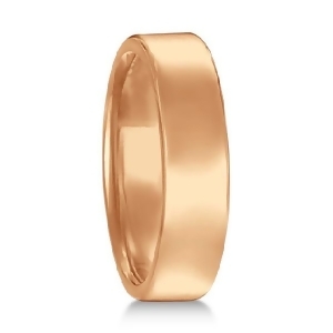 Euro Dome Comfort Fit Wedding Ring Men's Band 18k Rose Gold 5mm - All