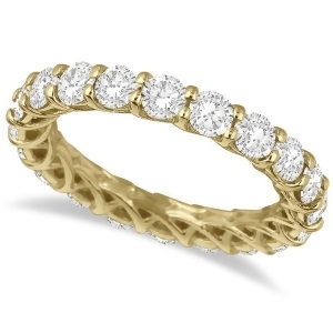 Luxury Diamond Eternity Anniversary Ring Band 14k Yellow Gold 3.50ct - All