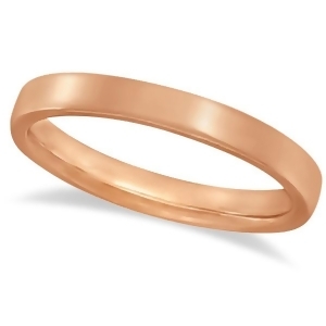 Low Dome Comfort Fit Wedding Ring 18k Rose Gold 2mm - All