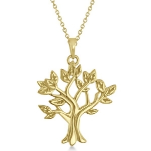 My Tree of Life Pendant Necklace in Solid 14K Yellow Gold - All