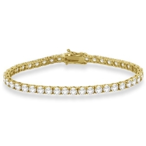 Eternity Diamond Tennis Bracelet 14k Yellow Gold 10.01ct - All