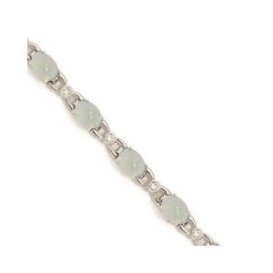 Diamond and Opal Bracelet 14k White Gold 10.26 ctw - All
