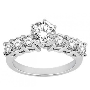 Seven-stone Diamond Engagement Ring in 18k White Gold 0.30 ctw - All