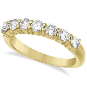 Seven-stone Diamond Anniversary Ring Band 14k Yellow Gold 1.00ct - All