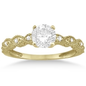 Petite Marquise Diamond Engagement Ring 14k Yellow Gold 0.10ct - All