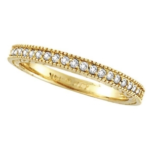 Diamond Wedding Ring Band in 14K Yellow Gold 0.31 ctw - All