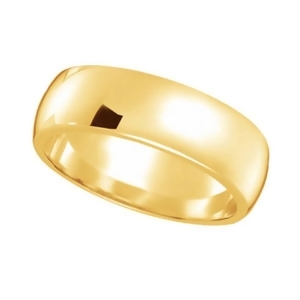 Dome Comfort Fit Wedding Ring Band 18k Yellow Gold 6mm - All