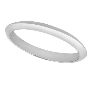 Knife Edge Women's Wedding Ring Band in Platinum 2.7 mm - All