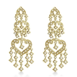 Diamond Chandelier Earrings in 14k Yellow Gold 1.01ct - All