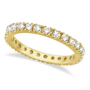Diamond Eternity Stackable Ring Wedding Band 14K Yellow Gold 0.51ct - All
