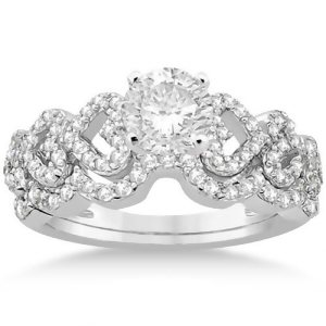 Heart Shape Diamond Engagement and Wedding Ring Palladium 0.50ct - All
