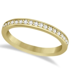 Semi-eternity Diamond Wedding Ring 18k Yellow Gold 0.21ct - All