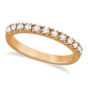 Diamond Stackable Ring Anniversary Band in 14k Rose Gold 0.25ct - All