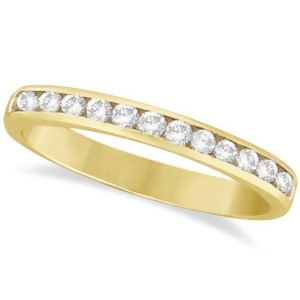 Channel-set Diamond Ring Band in 14k Yellow Gold 0.33ct - All