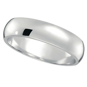 Dome Comfort Fit Wedding Ring Band 18k White Gold 5mm - All