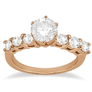 Seven-stone Diamond Engagement Ring in 14k Rose Gold 0.30 ctw - All