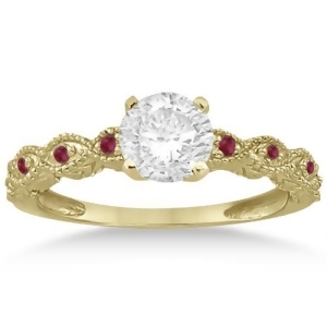 Vintage Marquise Ruby Engagement Ring 18k Yellow Gold 0.18ct - All