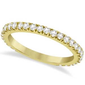 Round Diamond Eternity Wedding Ring 18K Yellow Gold Diamond Band 0.58ct - All