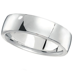 Men's Wedding Ring Low Dome Comfort-Fit in Platinum 6 mm - All