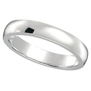 Dome Comfort Fit Wedding Ring Band 18k White Gold 3mm - All