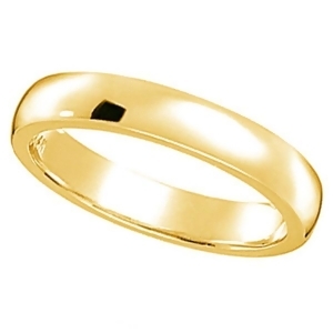 Dome Comfort Fit Wedding Ring Band 14k Yellow Gold 3mm - All