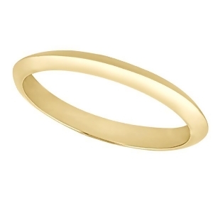 Knife Edge Wedding Ring Band in 18k Yellow Gold 2.7 mm - All