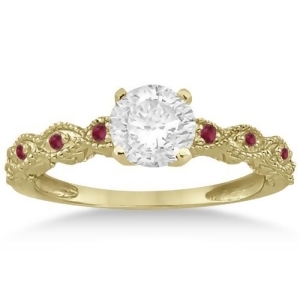 Vintage Marquise Ruby Engagement Ring 14k Yellow Gold 0.18ct - All