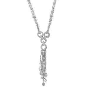 Designer Diamond Necklace in 14k White Gold 1.10 ctw - All