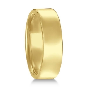 Euro Dome Comfort Fit Wedding Ring Men's Band 14k Yellow Gold 6mm - All