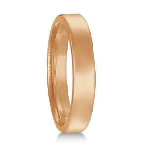 Euro Dome Comfort Fit Wedding Ring Band 18k Rose Gold 3mm - All