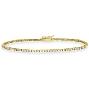Eternity Diamond Tennis Bracelet 14k Yellow Gold 1.00ct - All
