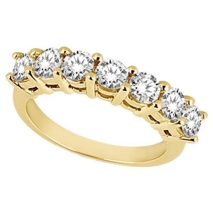 Semi-eternity Diamond Wedding Band in 18k Yellow Gold 0.35 ctw - All