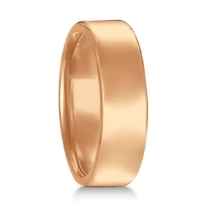 Euro Dome Comfort Fit Wedding Ring Men's Band 18k Rose Gold 6mm - All